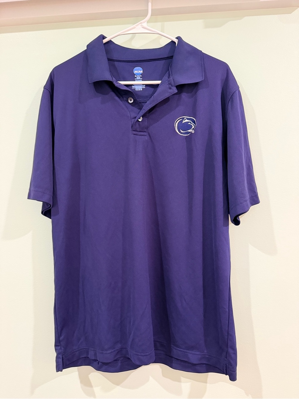 NCAA Men's Deep Purple Polo with Team Crest